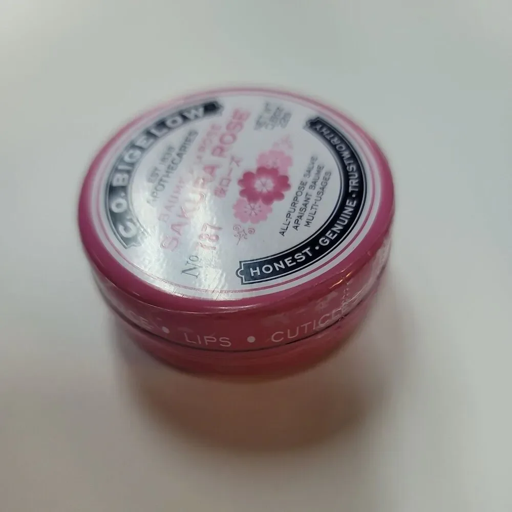 C.O. Bigelow All Purpose SAKURA Rose Salve Lip Balm 0.8 oz rose extract .9%